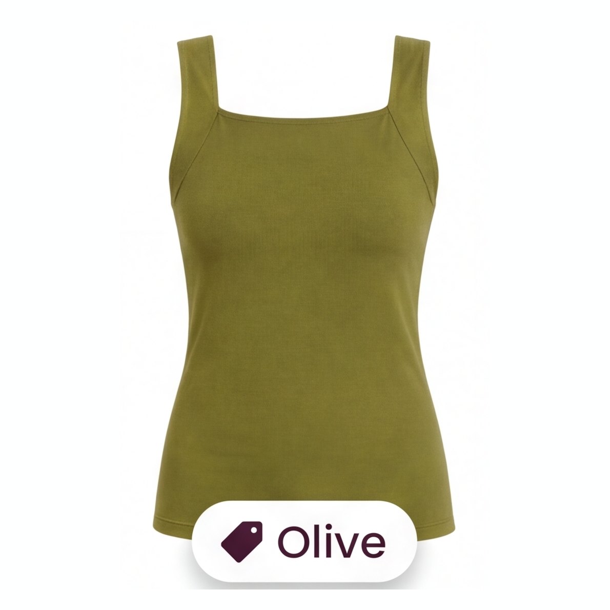 Limosia Sculpt Tank with Built-In Bra – Olive