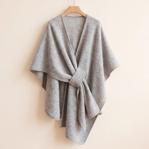 Light Grey Loop Poncho