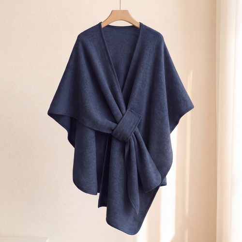 Navy Loop Poncho