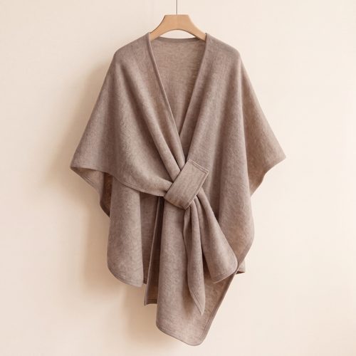 Mocha Taupe Loop Poncho