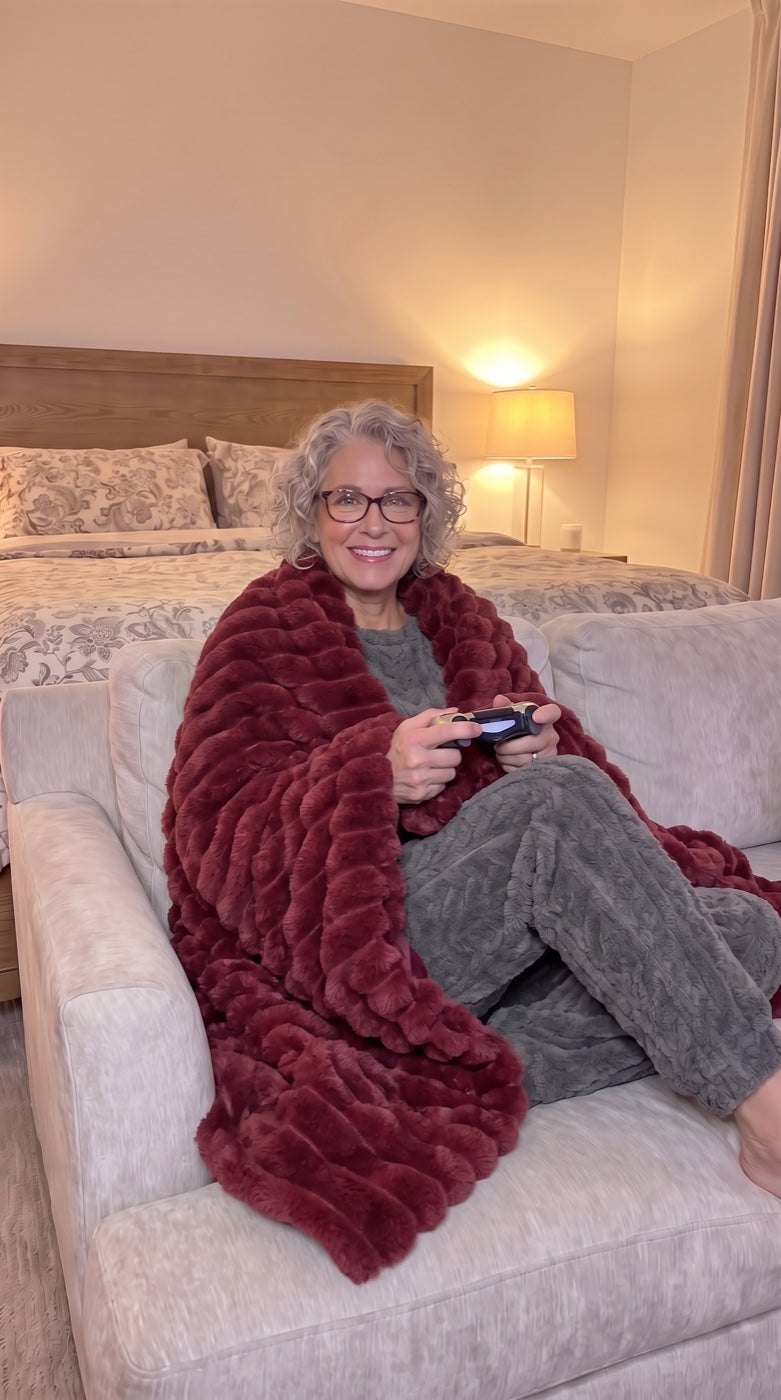 Cloud Rib Blanket at home