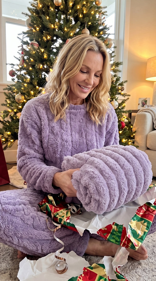 Lavender Cloud Rib Blanket gift