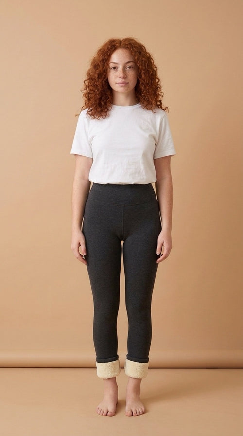 Fleece Leggings in Charcoal