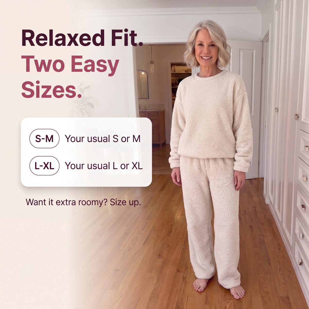Cloud Teddy Set relaxed fit in S-M and L-XL