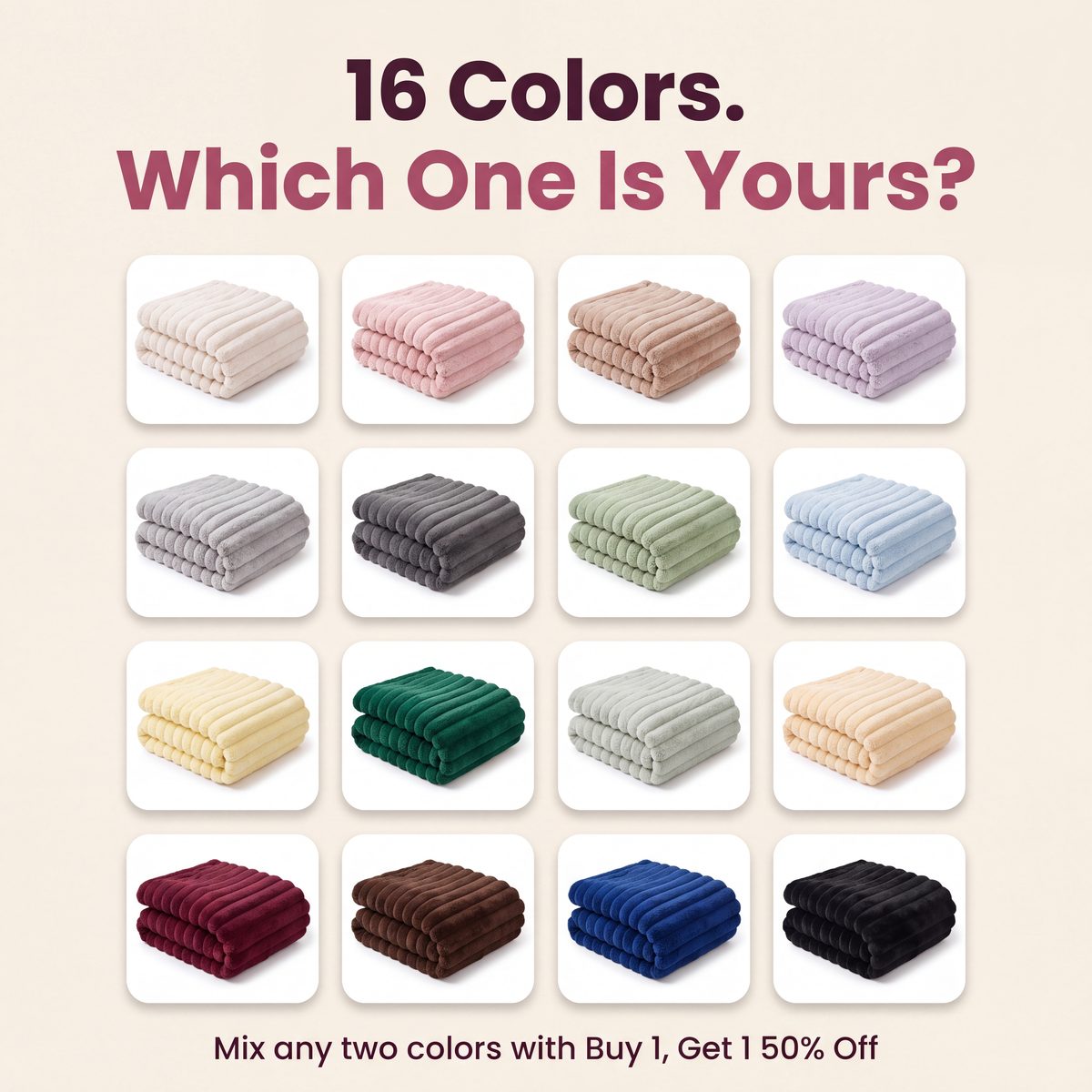 Cloud Rib Blanket in 16 colors
