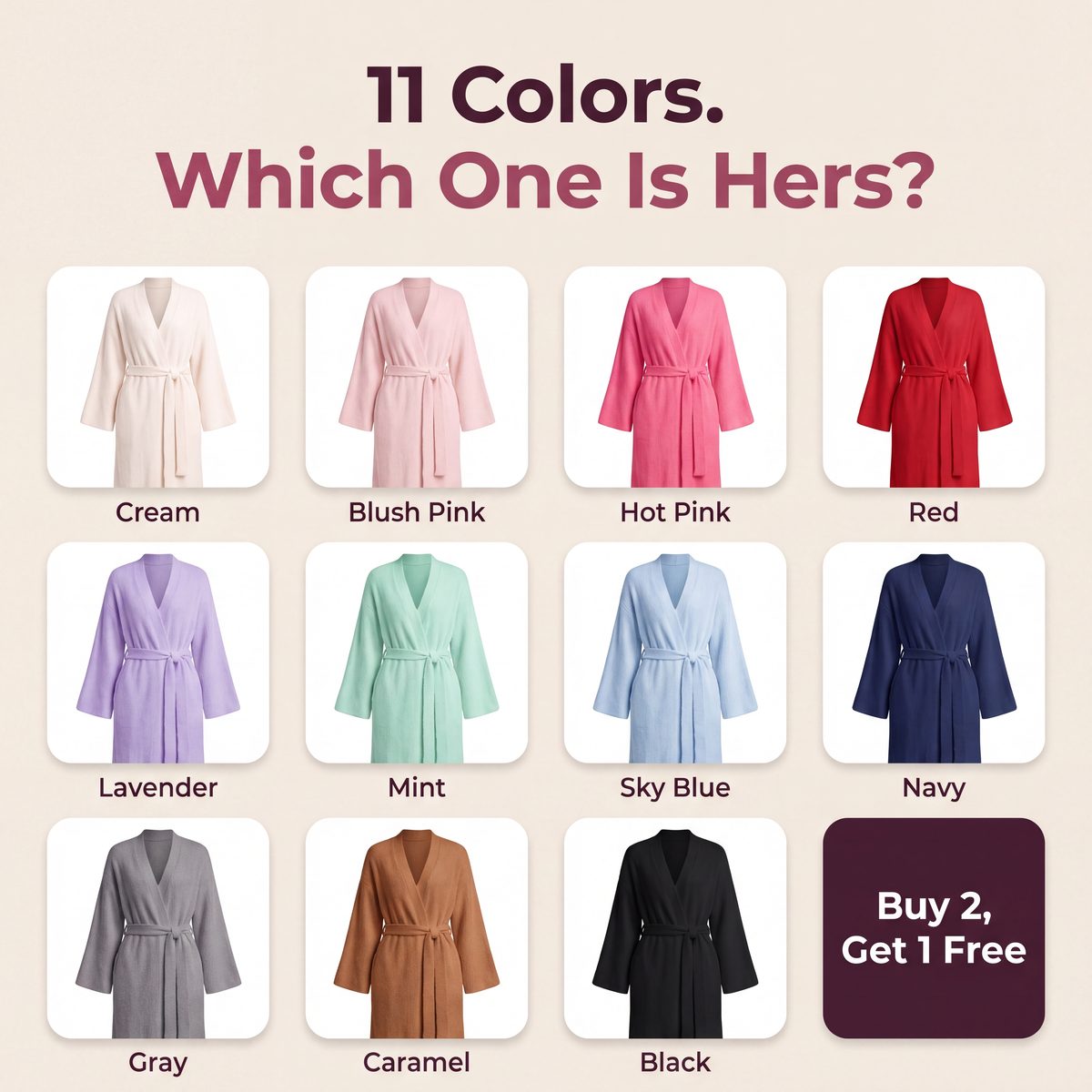 Limosia Cozy Plush Robe – 11 colors