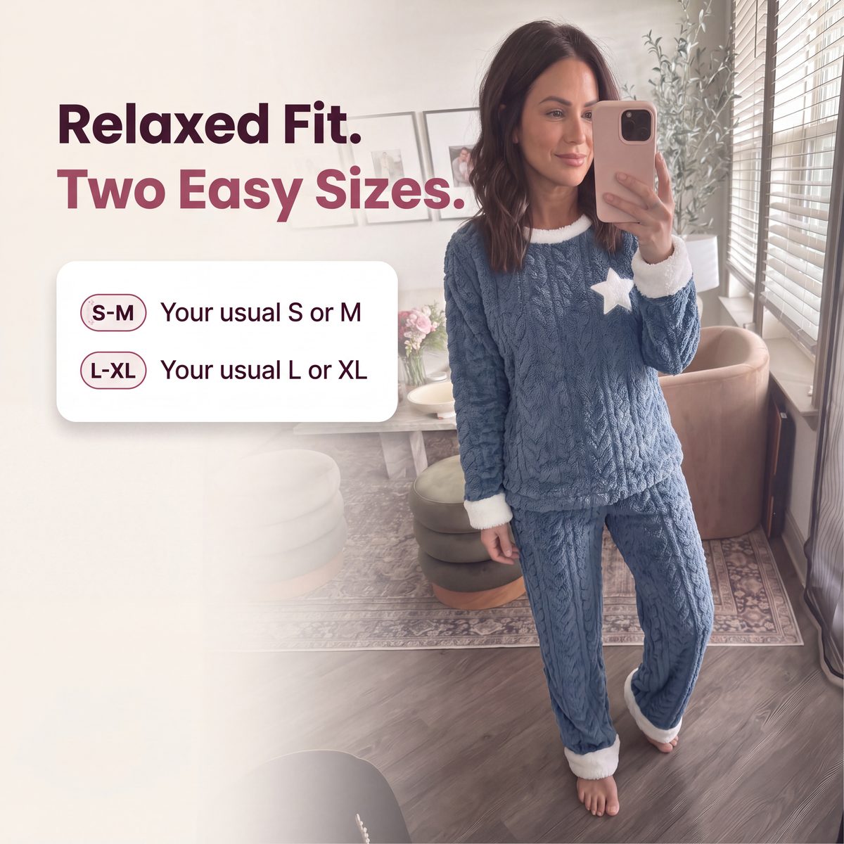 Star Cable Set relaxed fit in S-M and L-XL