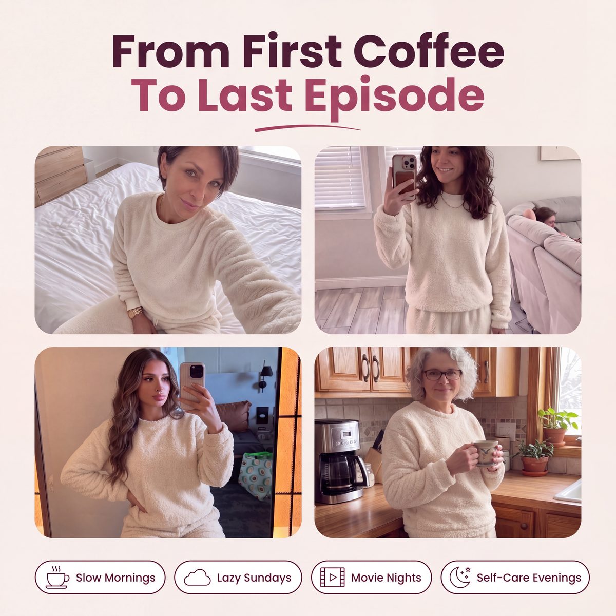 Cloud Teddy Set from first coffee to last episode