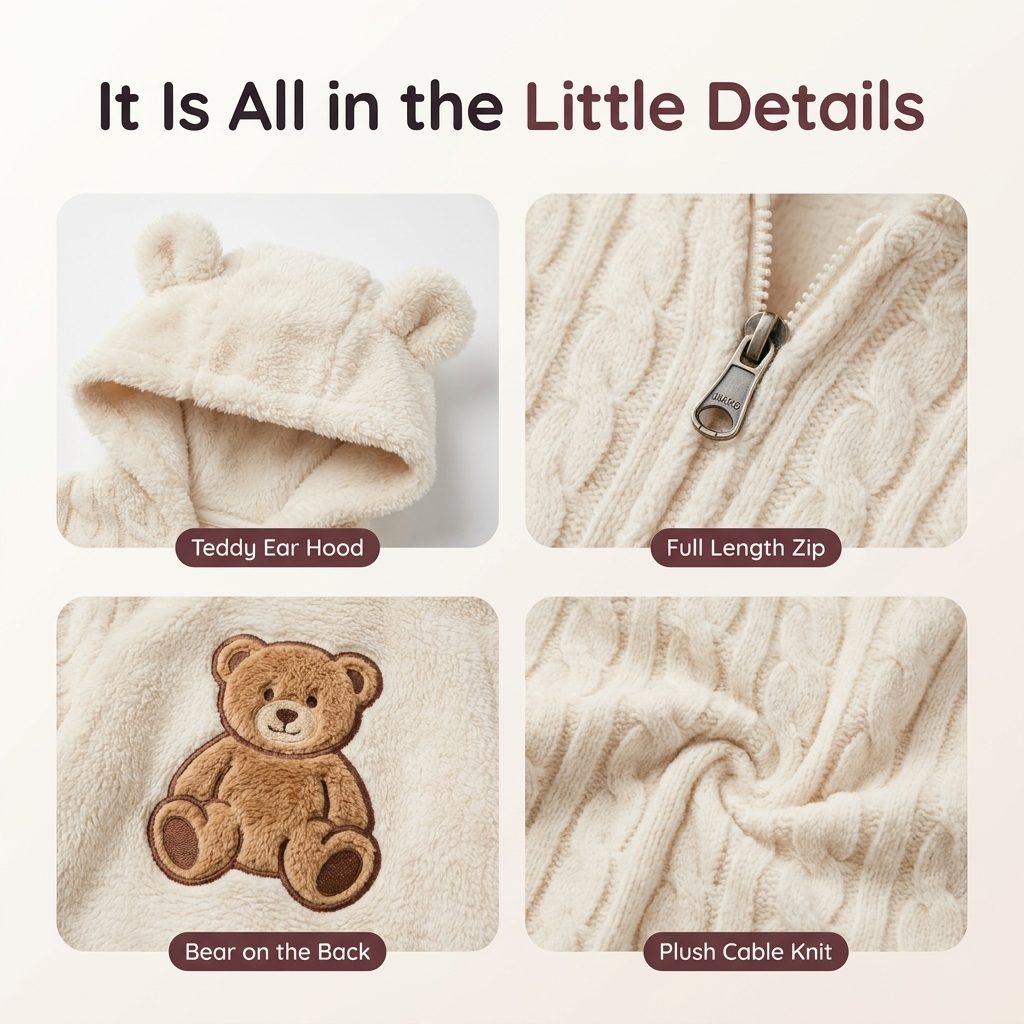 Limosia Snuggly Bear Onesie — The Cozy Fleece Hug You'll Never Want to Take Off