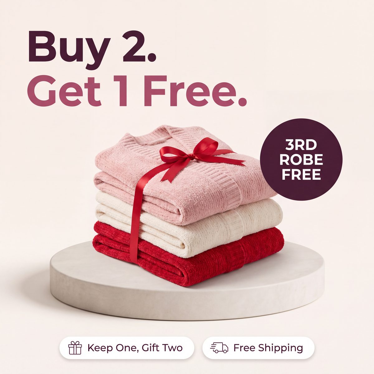 Limosia Cozy Plush Robe – Buy 2, get 1 free