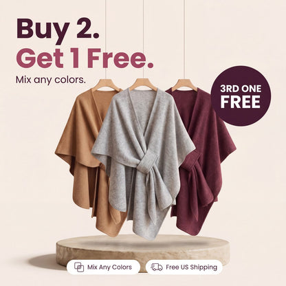 Limosia Cozy Loop Poncho Wrap – Buy 2, get 1 free, mix any colors, free US shipping