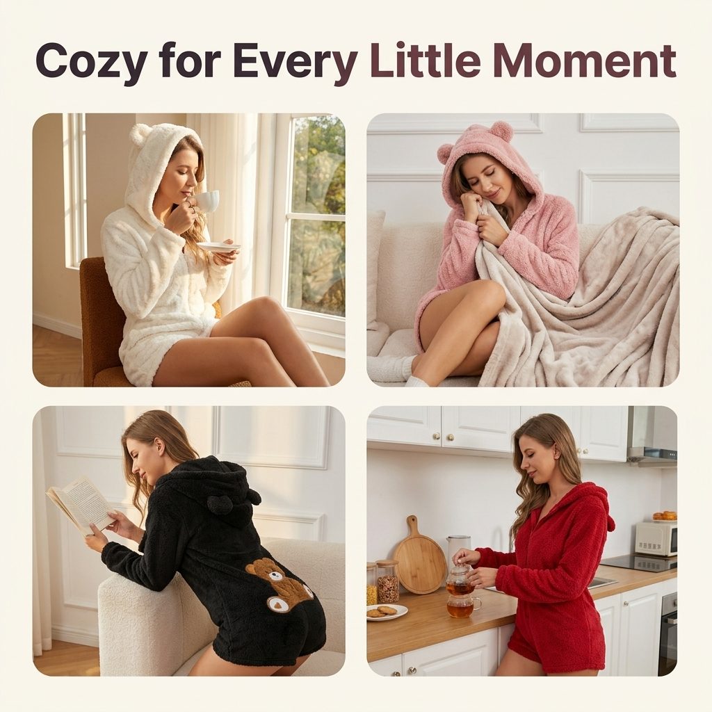 Limosia Snuggly Bear Onesie — The Cozy Fleece Hug You'll Never Want to Take Off