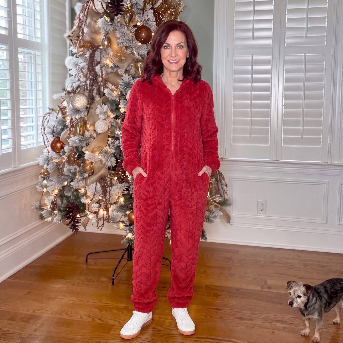 Heart Hug Onesie in Red