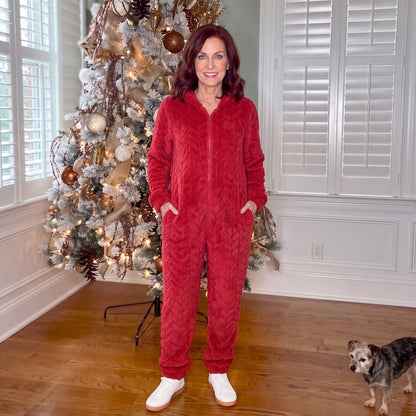 Heart Hug Onesie in Red