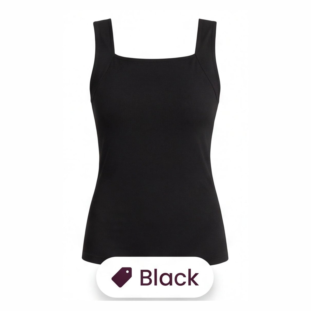 Limosia Sculpt Tank with Built-In Bra – Black