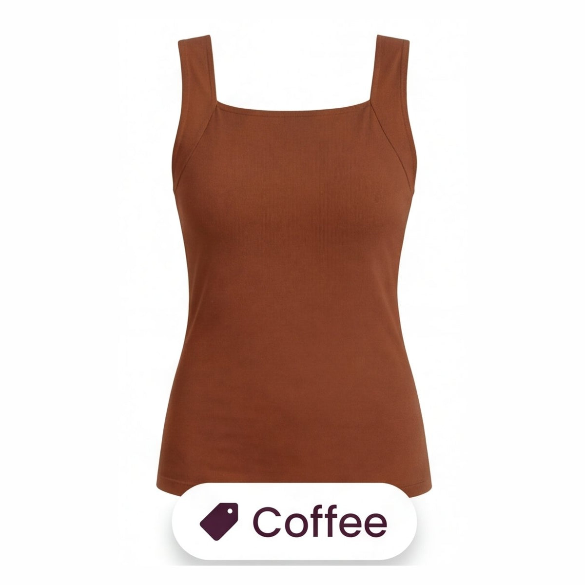 Limosia Sculpt Tank with Built-In Bra – Coffee