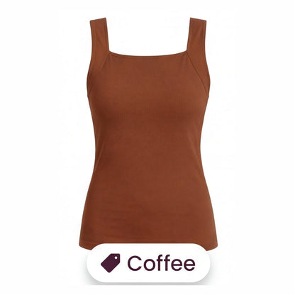 Limosia Sculpt Tank with Built-In Bra – Coffee