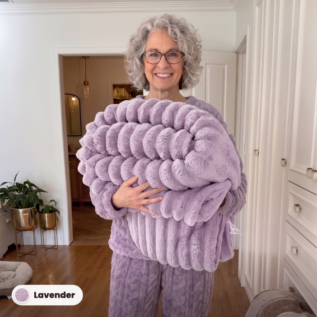 Limosia Cloud Rib Blanket in Lavender