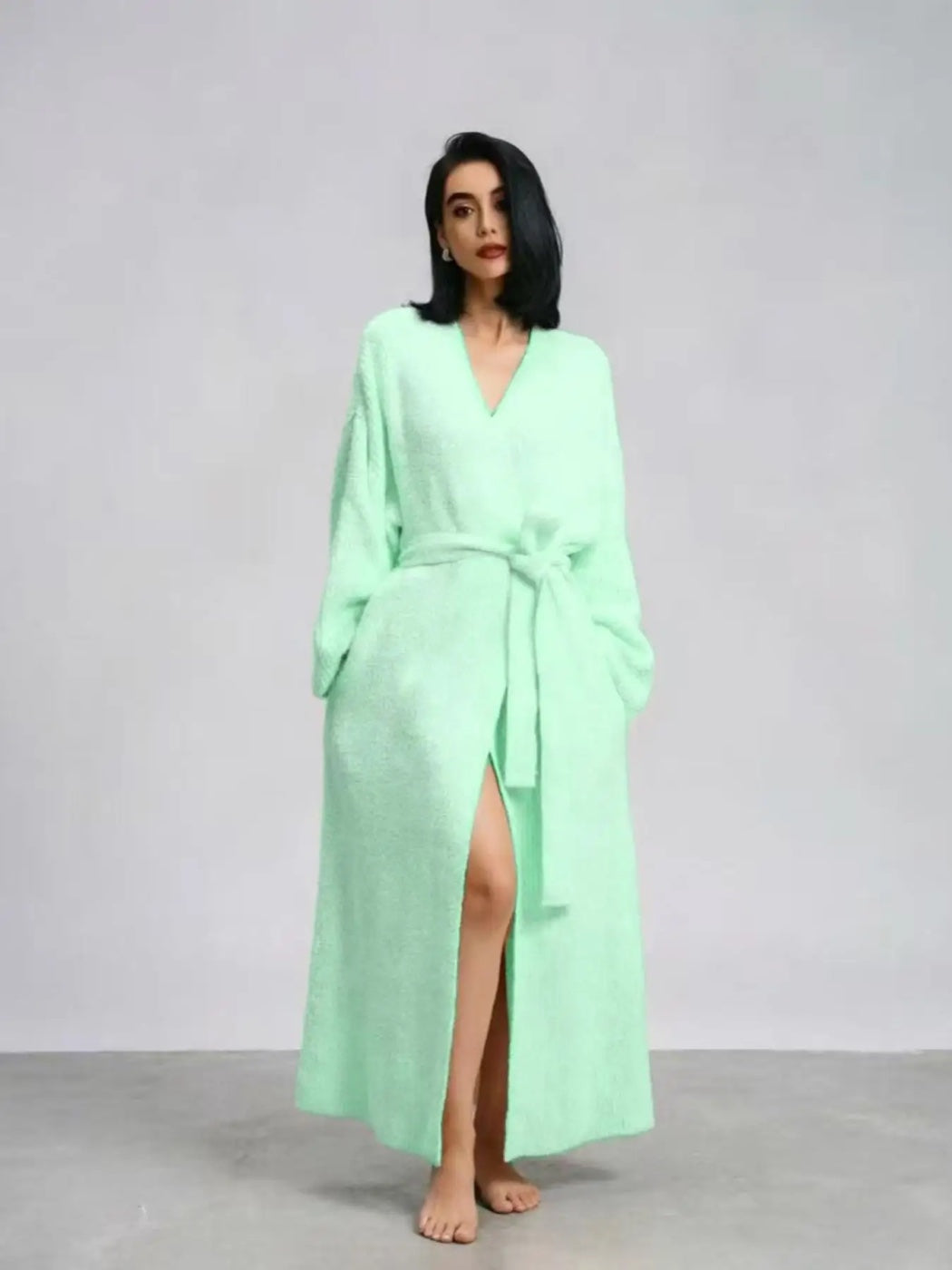 Limosia Cozy Plush Robe – Mint
