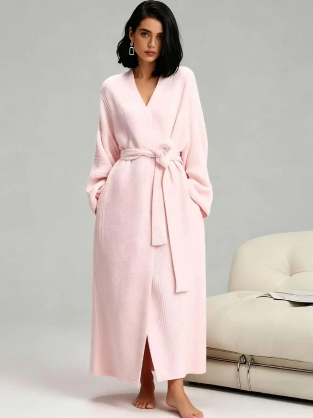 Limosia Cozy Plush Robe – Blush Pink