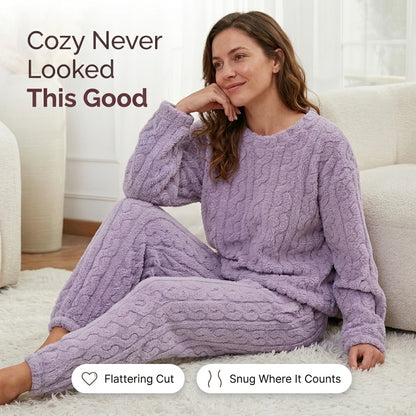 Limosia Cozyset plush fleece lounge set for women – fit check, cozy 2-piece hoodie and pants set