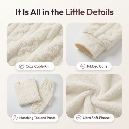 Limosia Cozyset plush fleece lounge set for women – fleece fabric details and features