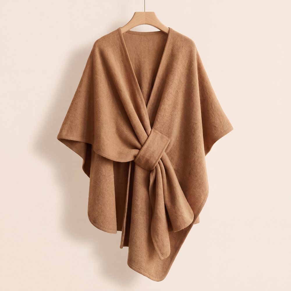 Limosia Loop Poncho in camel
