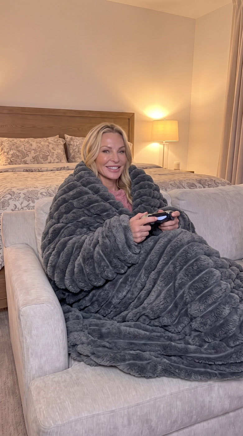 Cloud Rib Blanket at home