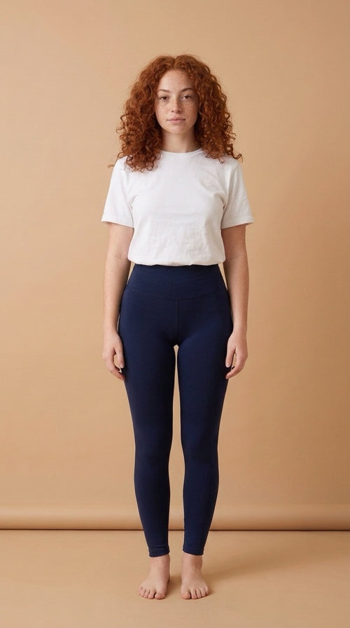 Fleece Leggings in Navy