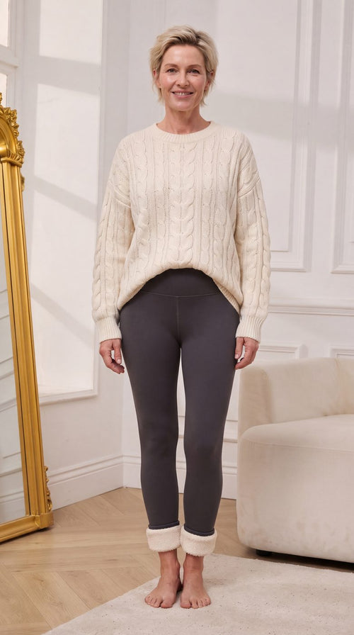 Fleece Leggings in Charcoal